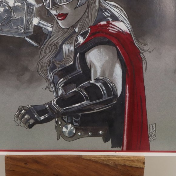 Jane Foster (Thor) 17"x11" Fine Art Print -Tom Hodges artist signed - LE #18/20 - Picture 5 of 10